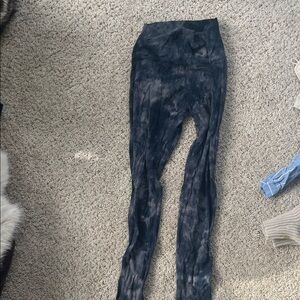 lululemon athletica Black Tie-Dye Leggings